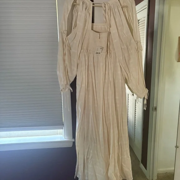 NWT Free people dreamweaver maxi dress in ivory - Picture 6 of 7